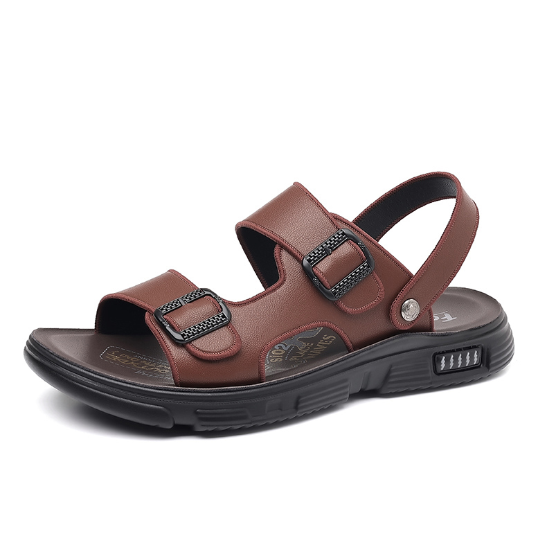 

ZUOSAISI Пляжные сандалии мужские черно-коричневые, цвет Brown