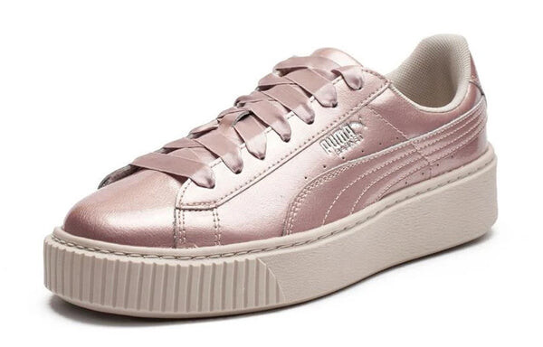 Кроссовки basket platform metal pink Puma, розовый — фото 3