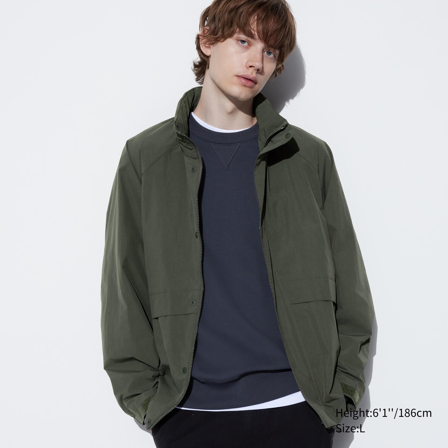 

Ветрозащитная куртка UNIQLO, оливково-зеленый