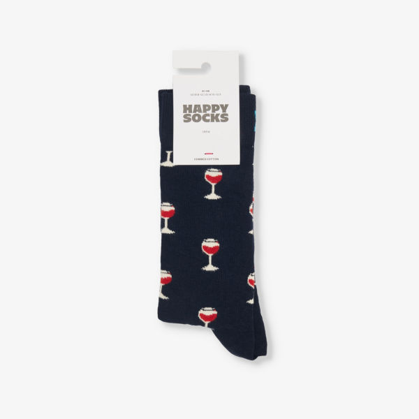 

Носки Happy Socks из стрейч-хлопка с принтом, синий