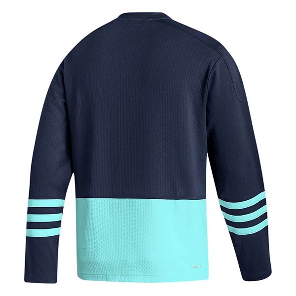 Мужской свитшот aeroready с логотипом seattle kraken в цвете deep sea blue Adidas — фото 4