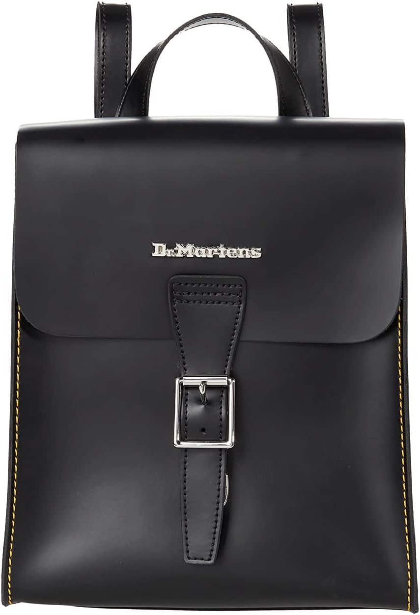 

Dr. Martens Mini Leather Backpack - унисекс рюкзак - застежка на квадратную пряжку - верхняя ручка для переноски - регулируемые лямки на пряжках, черный, One Size, Black