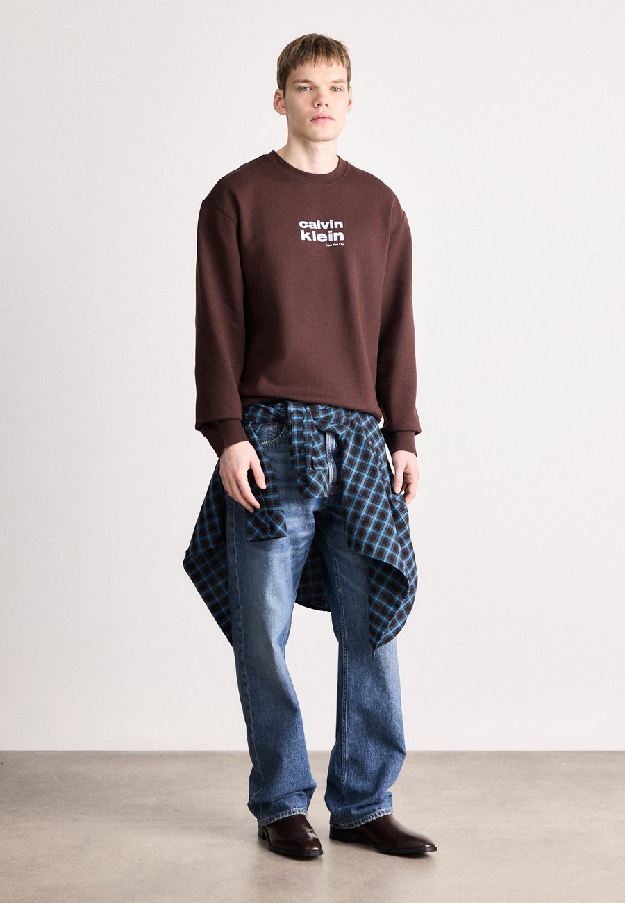 Толстовка Calvin Klein RETRO GRAPHIC CREW, Rich Brown/Dark Brown — фото 2