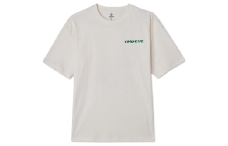 

Футболка унисекс с рукавом дроп-шиплоудер цвета экрю Converse