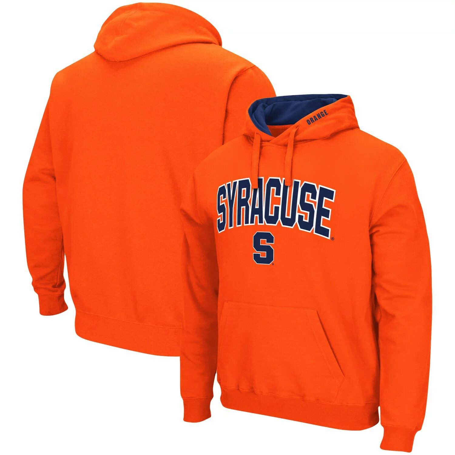 

Мужской пуловер с капюшоном Orange Syracuse Orange Arch & Logo 3.0 Colosseum