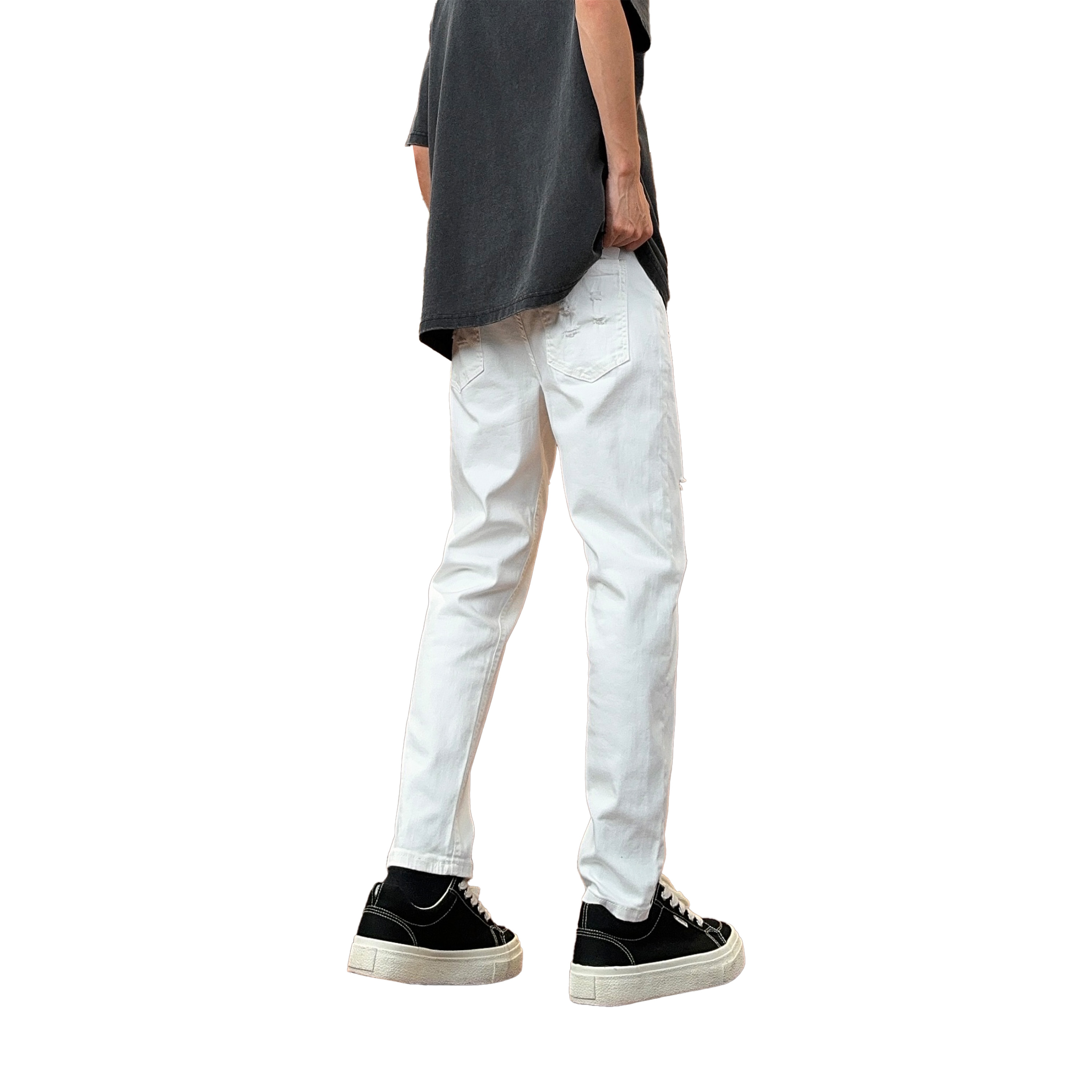 

Джинсы Unisex FUERZA, белые 9/10 с потертостями