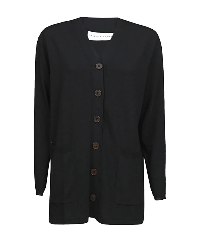 

Черные кардиганы с V-образным вырезом Skills & Genes, черный