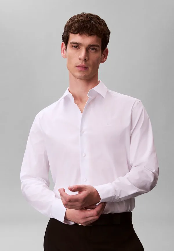 Классическая рубашка из цельного куска ткани Calvin Klein, Brilliant White — фото 4