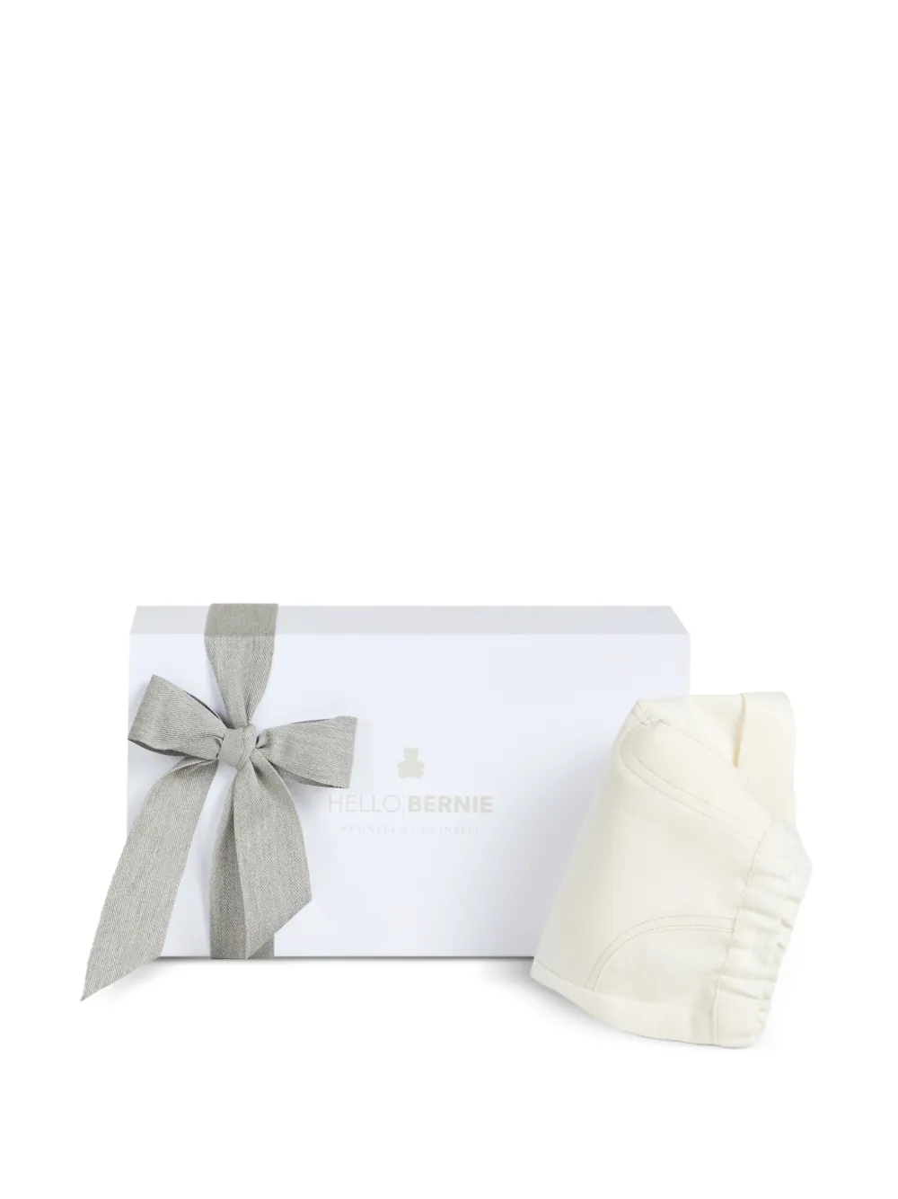 Шорты Baby Bernie, окрашенные готовым изделием, из хлопка и льна Brunello Cucinelli Kids, бежевый — фото 4