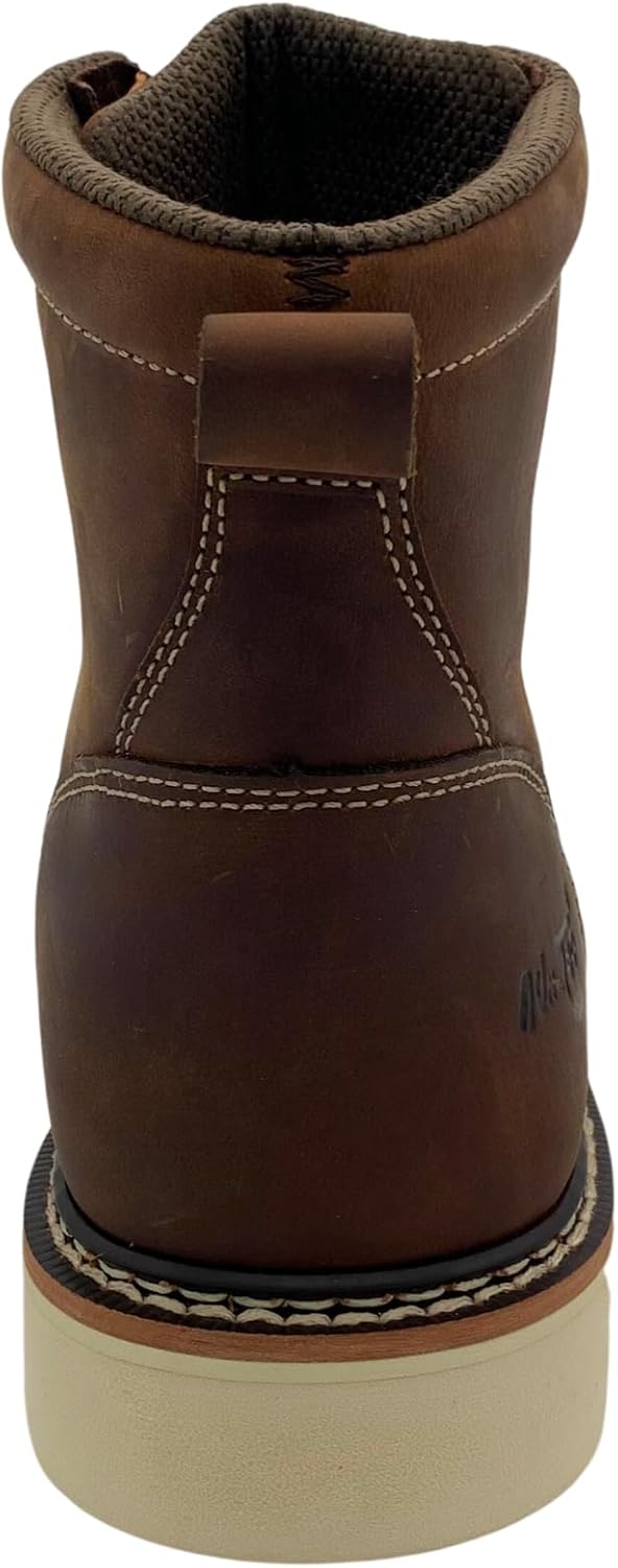 Мужские ботинки Ad Tec Men’s Meadow с композитным носком 6 - 9180, сертифицированные по стандартам ASTM F2413-18 M/I/C и F2892-18 (EH), из цельнозернистой кожи, Whiskey Brown — фото 3