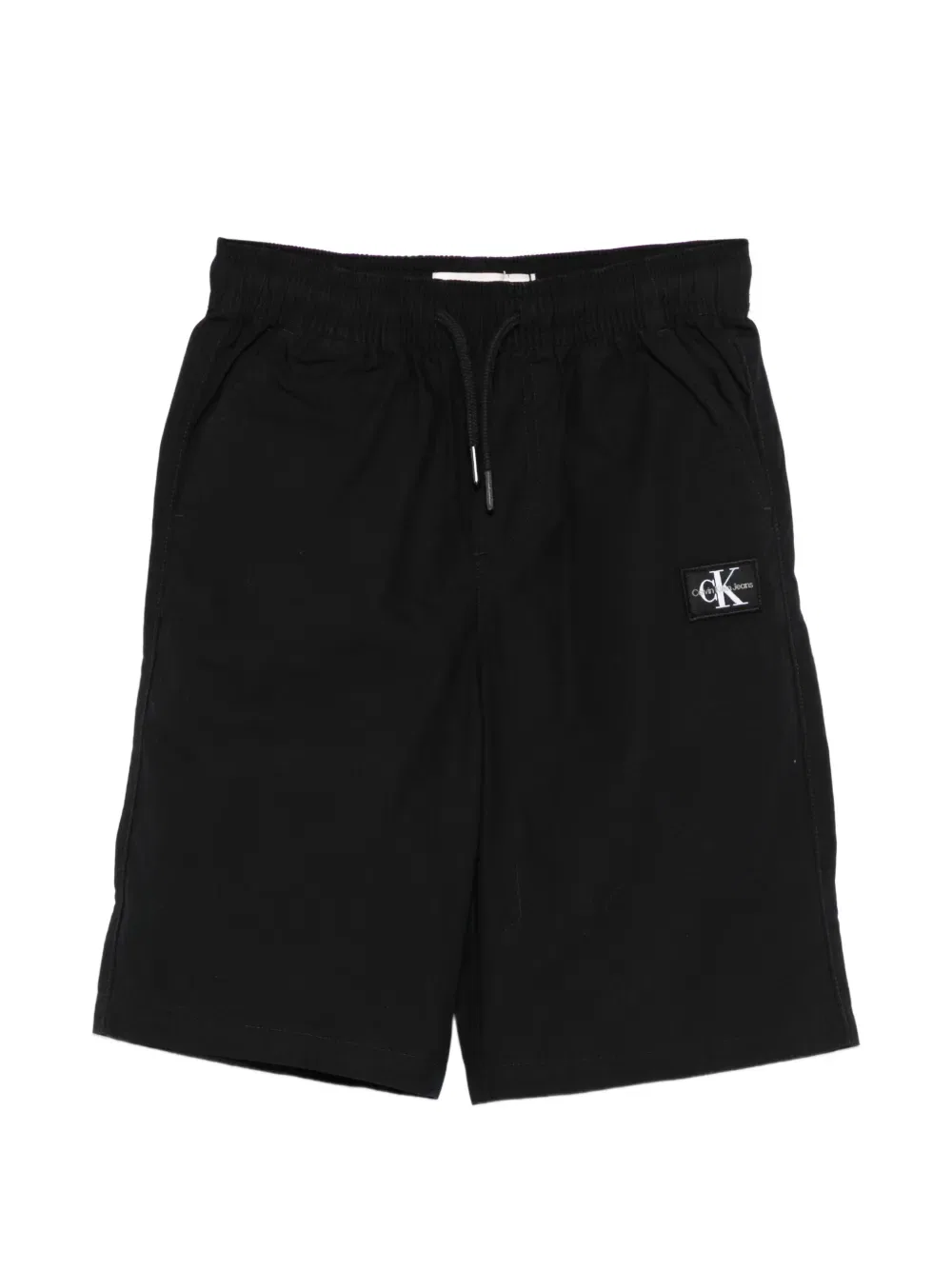 Шорты на шнуровке с нашивкой с логотипом Calvin Klein Kids, черный