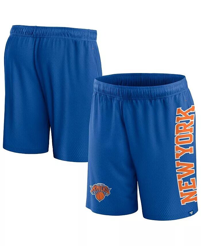 

Мужские синие сетчатые шорты New York Knicks Post Up Fanatics, синий