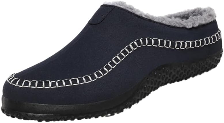 

Мужские домашние/хлопковые тапочки большого размера с утеплителем и противоскользящей подошвой- легкие и комфортные Fmshi, синий