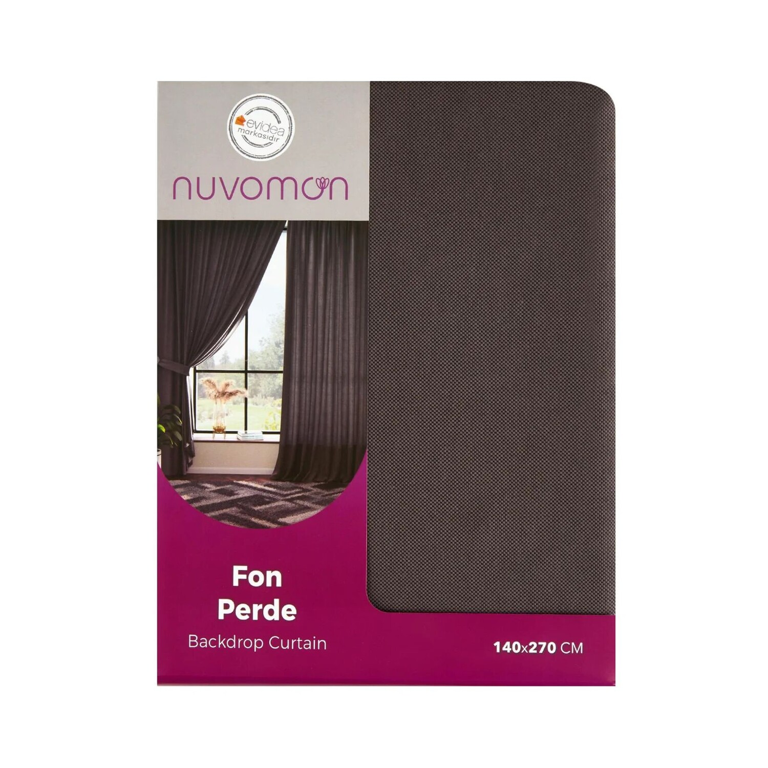 

Фоновая штора Nuvomon Seoul - Антрацит - 140x270 см