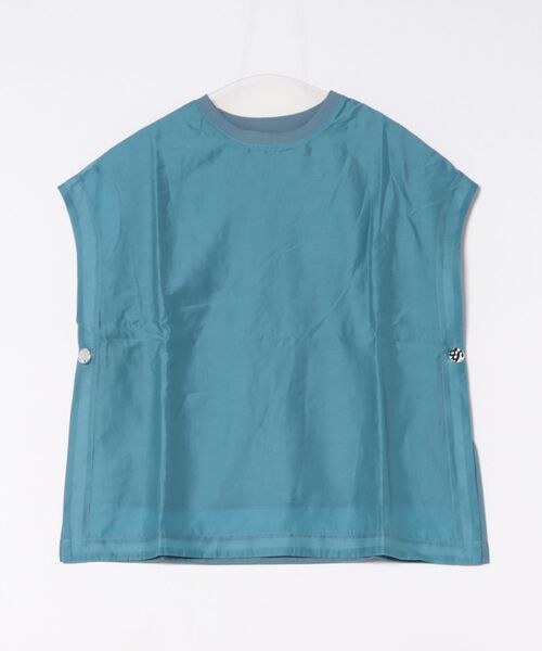 

Футболка с прозрачным кроем и боковой застежкой на пуговицы Bou Jeloud, синий