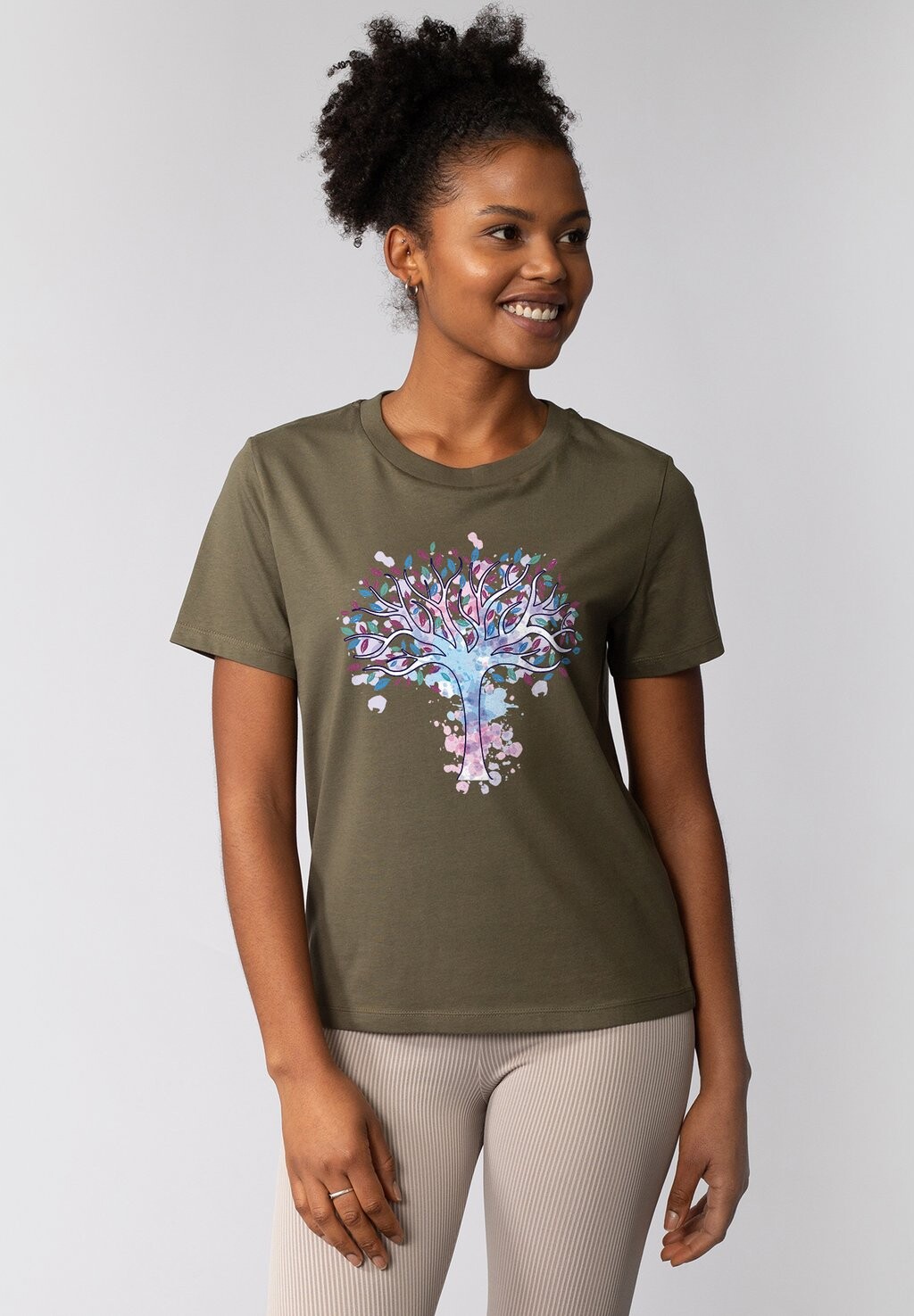 

Футболка с принтом TREE OF LIFE watapparel, хаки