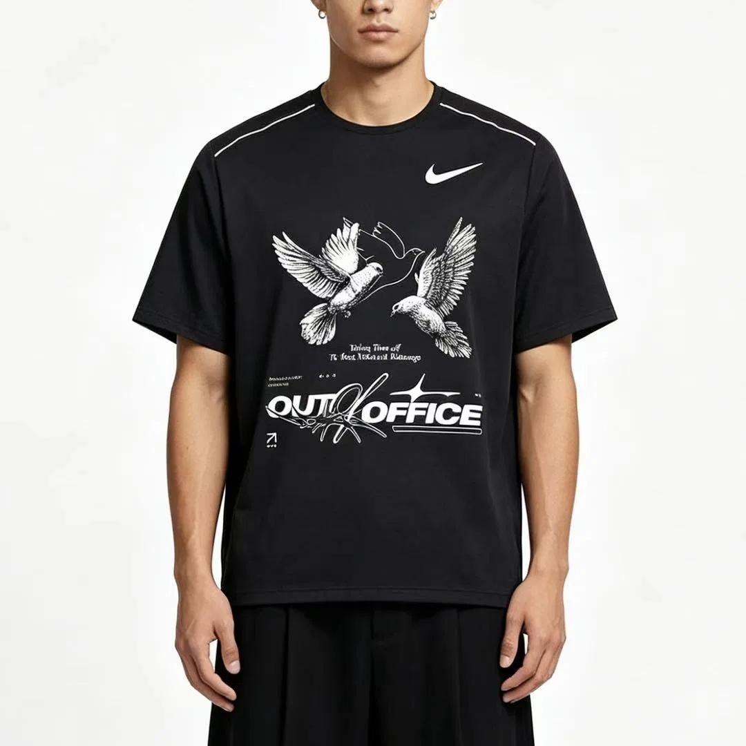 Футболка Nike Sport Life Collection White Dove Black — фото 4