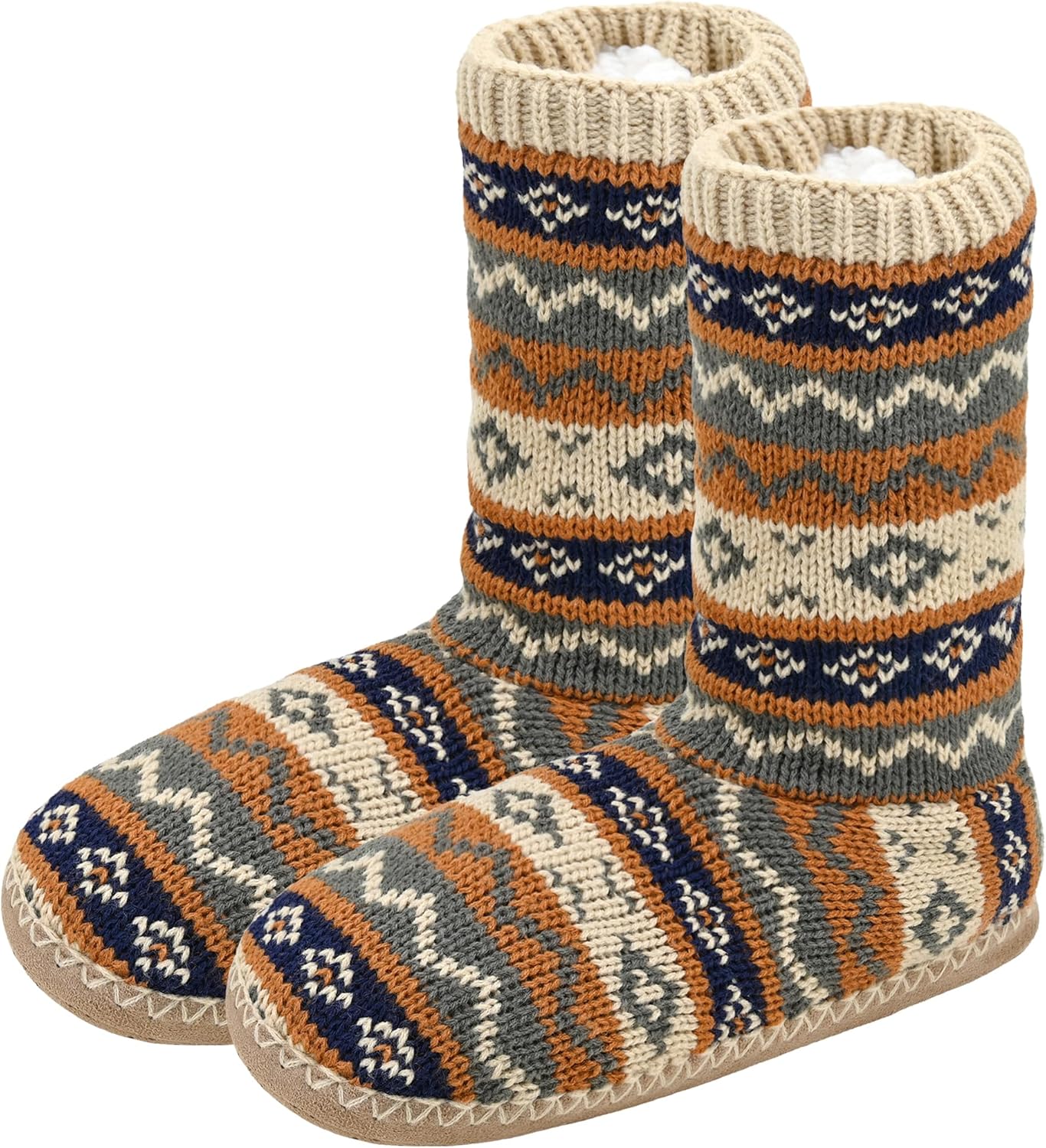 

Мужские уютные тапочки Panda Bros для дома, пушистые домашние туфли с противоскользящей подошвой, зимние вязаные тапочки для тепла на полу, Mixed