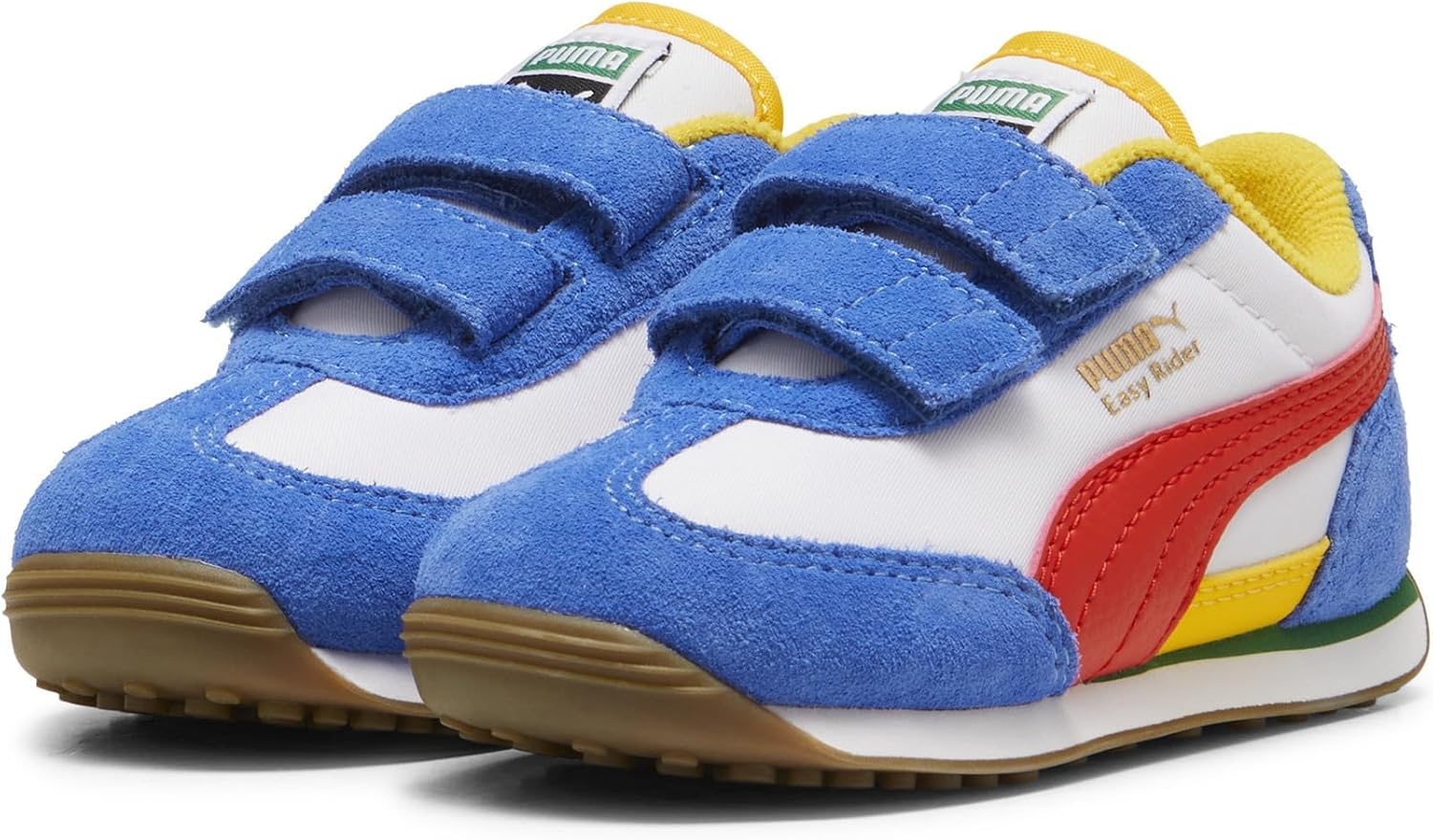 Детские кроссовки Puma Easy Rider на липучке (для малышей), белый/красный