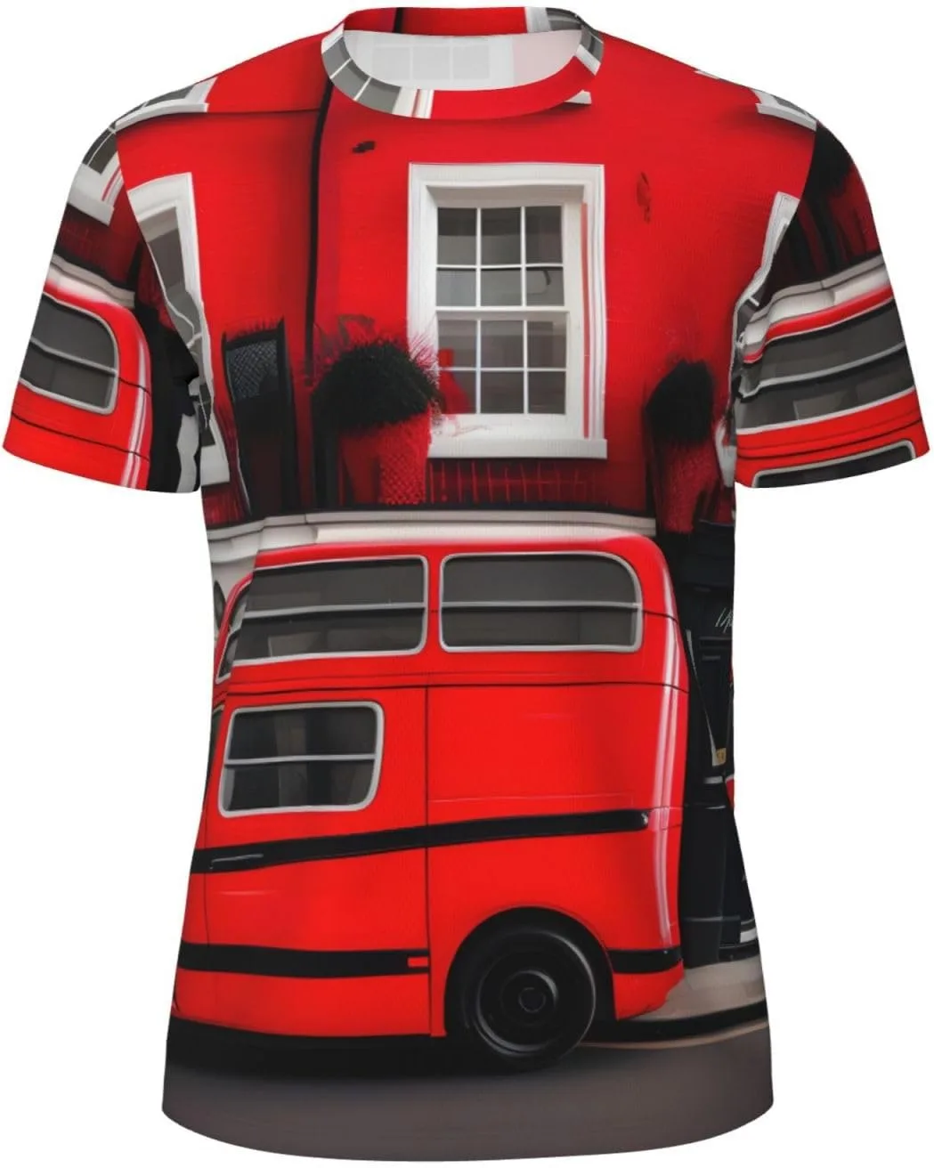 

Футболка London Street Print с коротким рукавом, дышащая, для лета MyPiky