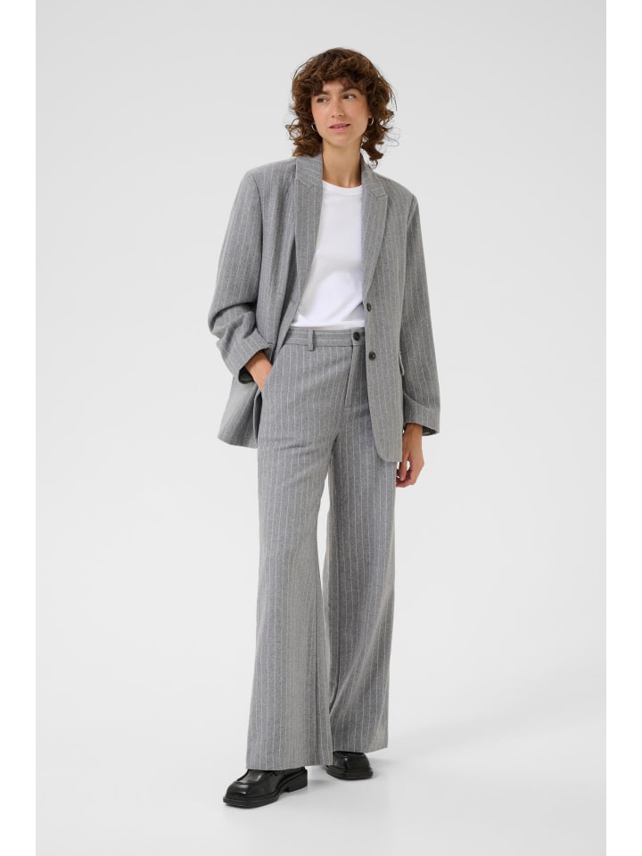 

PART TWO Повседневные брюки NinnesPW Classic fit Medium Gray Pinstripe