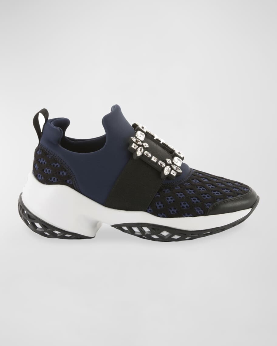 Эластичные кроссовки Running Strass с пряжкой Roger Vivier