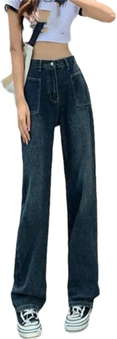 

Прямые джинсы женские винтаж с высокой посадкой