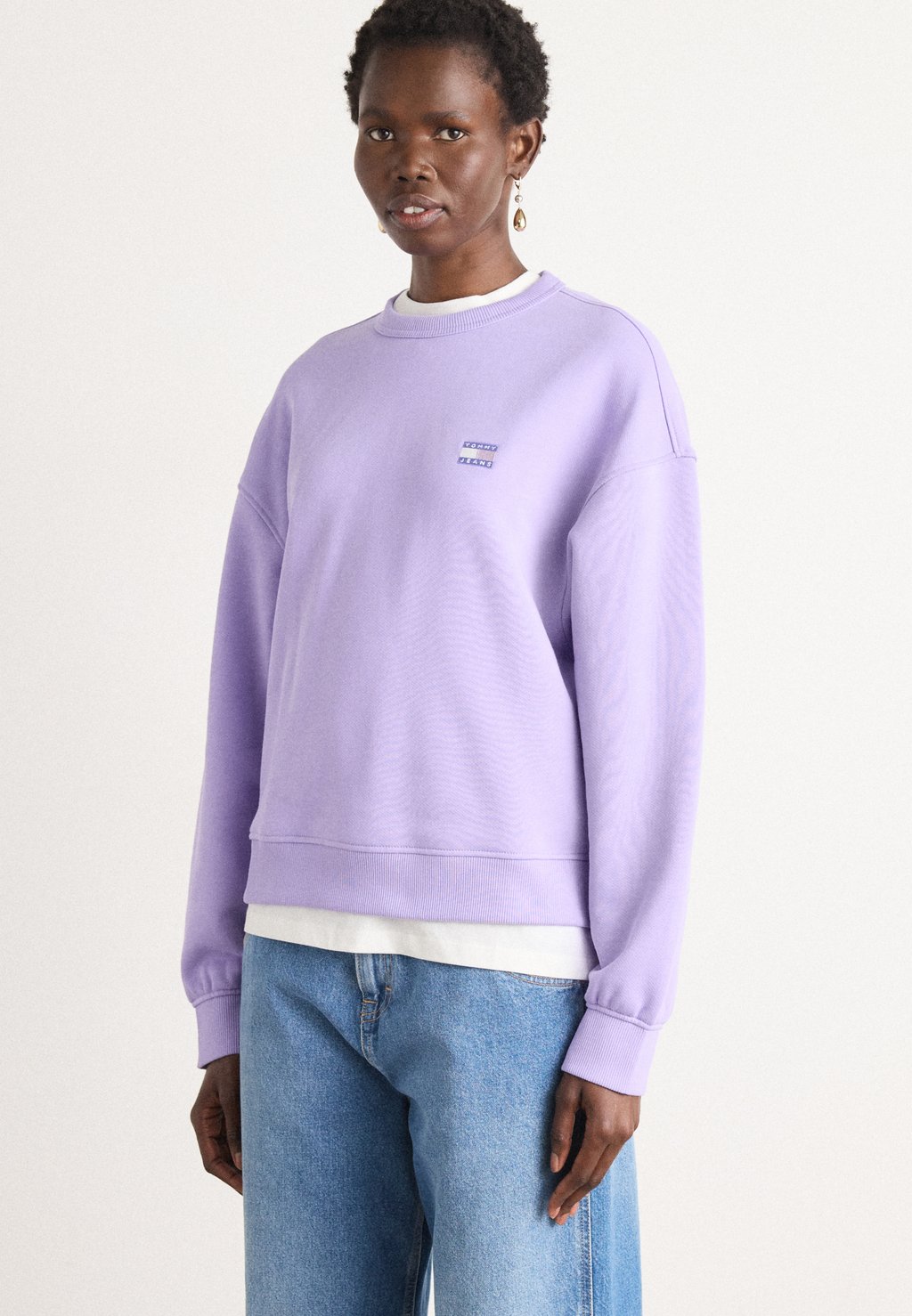 

Толстовка BADGE CREW Tommy Jeans, сиреневый