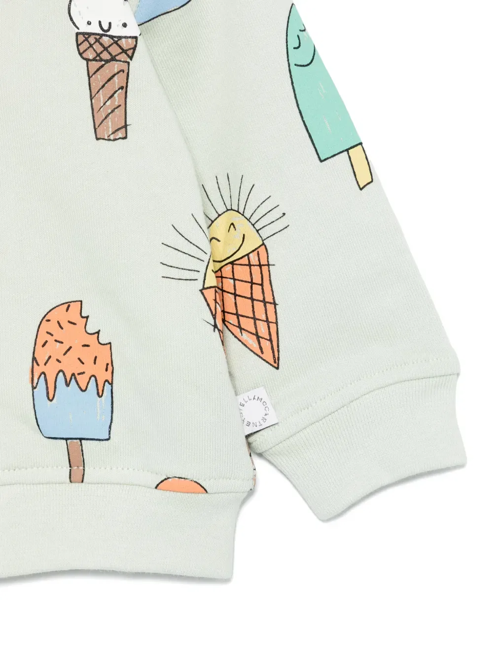 Худи с иллюстрационным принтом Stella Mccartney Kids, зеленый — фото 3
