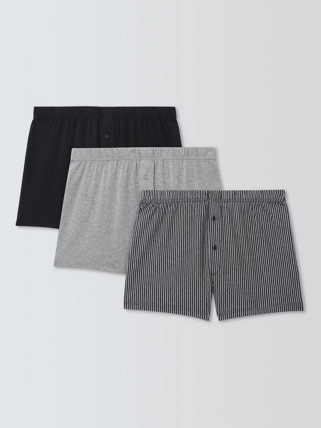 

Боксерские шорты из органического хлопкового джерси John Lewis, цвет Grey Multi