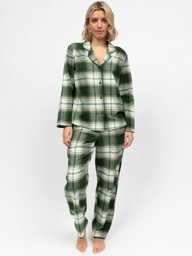 

Комплект пижамы Fern Check из мягкой хлопковой ткани Cyberjammies, Olive