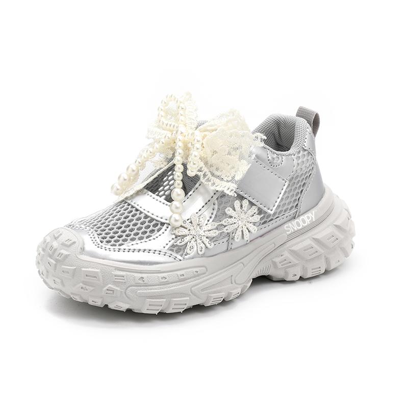 

Кроссовки детские с низким верхом, противоскользящие и износостойкие, с дышащим эффектом Rebound SNOOPY, серебряный