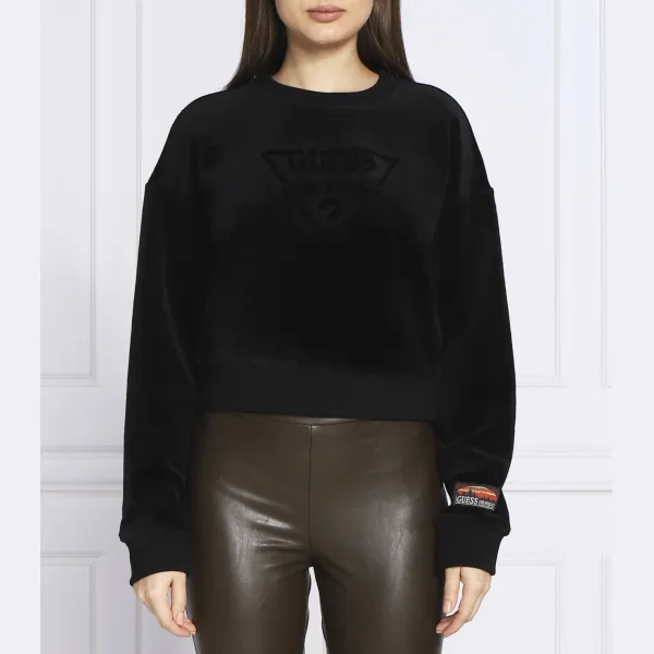 

Укороченная толстовка Guess, черный