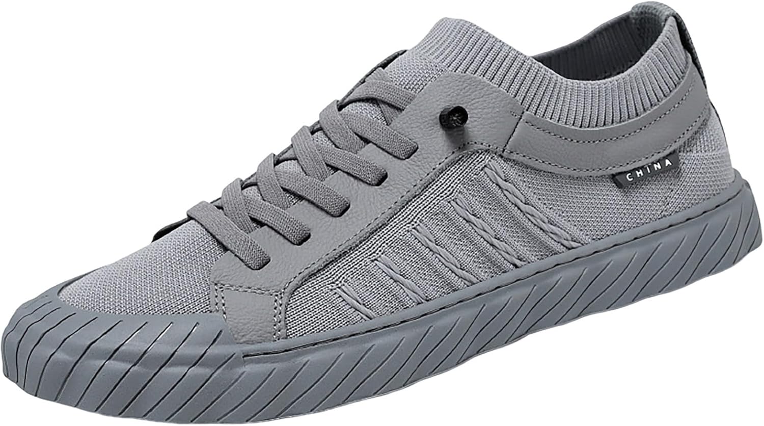 

Мужские слипоны для ходьбы, удобные с амортизирующей стелькой из памяти формы, дышащие сетчатые кроссовки, модные, противоскользящие, для путешествий, бега, тренировок, тенниса, широкой полноты Generic, серый