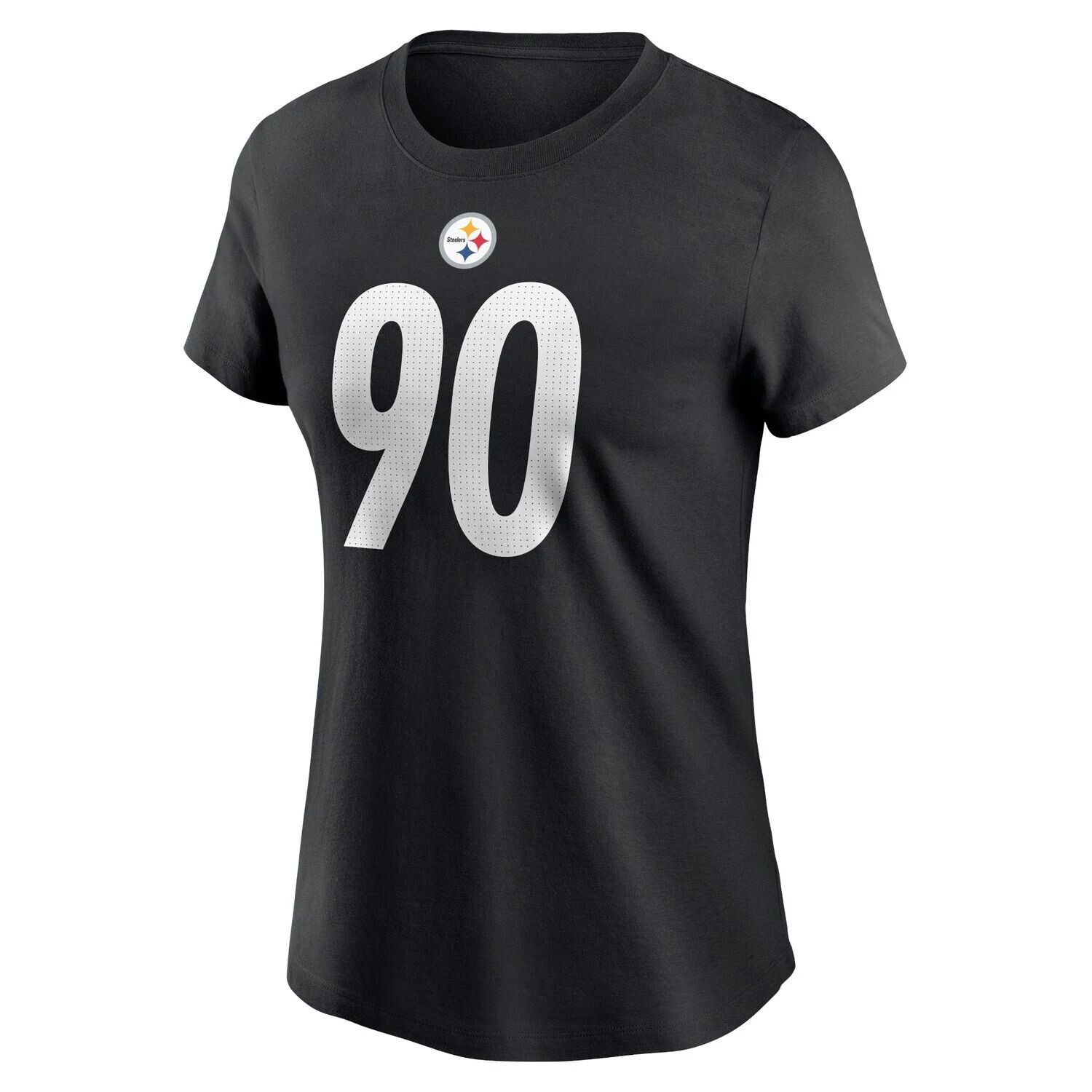 Женские кроссовки Nike T.J. Черная футболка Watt Pittsburgh Steelers с именем и номером игрока Nike — фото 2