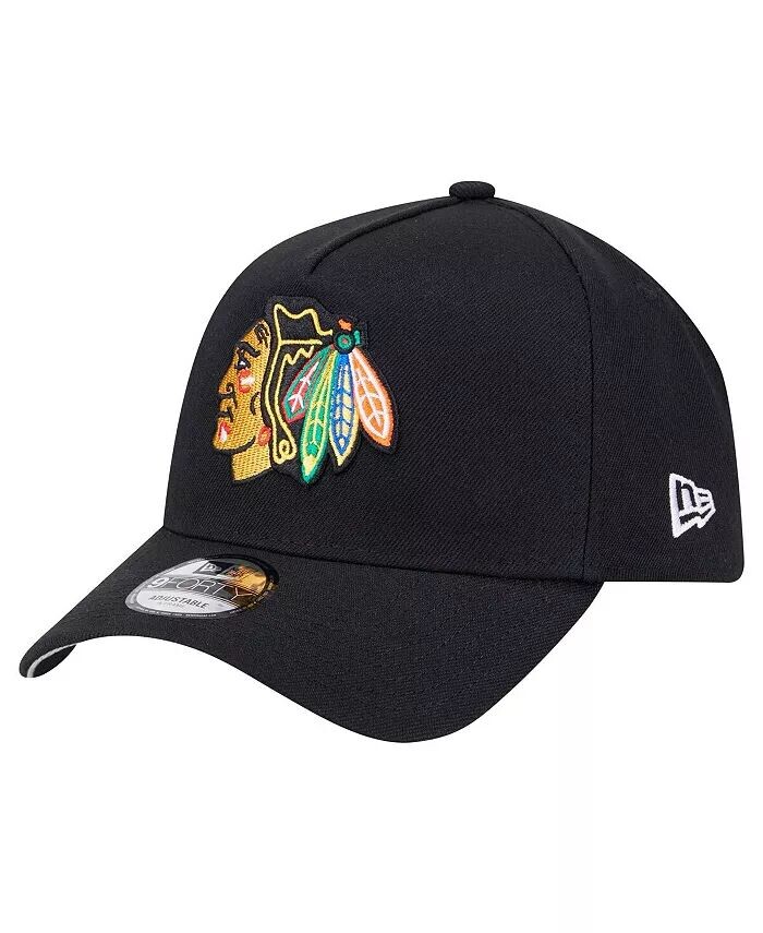 

Мужская черная бейсболка Chicago Blackhawks Core A-Frame 9FORTY Adjustable New Era