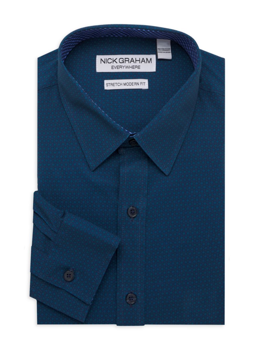 

Рубашка Sutton Stretch Modern Fit Nick Graham, цвет Teal