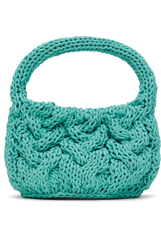 

Маленькая сумка с кабельной вязкой Jw Anderson, цвет aqua