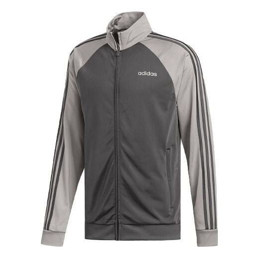 

Куртка stripe logo pattern loose long sleeves jacket gray Adidas, мультиколор