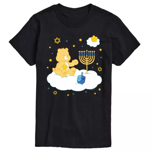 

Мужская футболка с рисунком облаков Хануки от Care Bears Licensed Character, черный