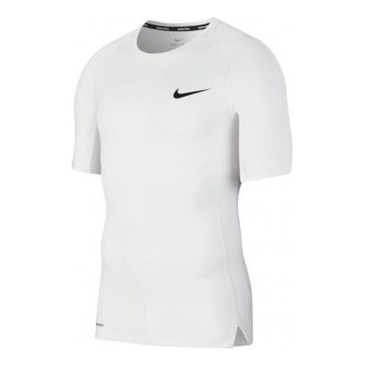 

Футболка pro training tight tops short sleeve white Nike, белый