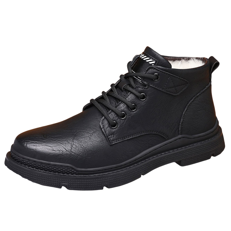 Captain illy Мужские ботинки Martin без подкладки коричневые, цвет Brown Unlined Shoes — фото 2