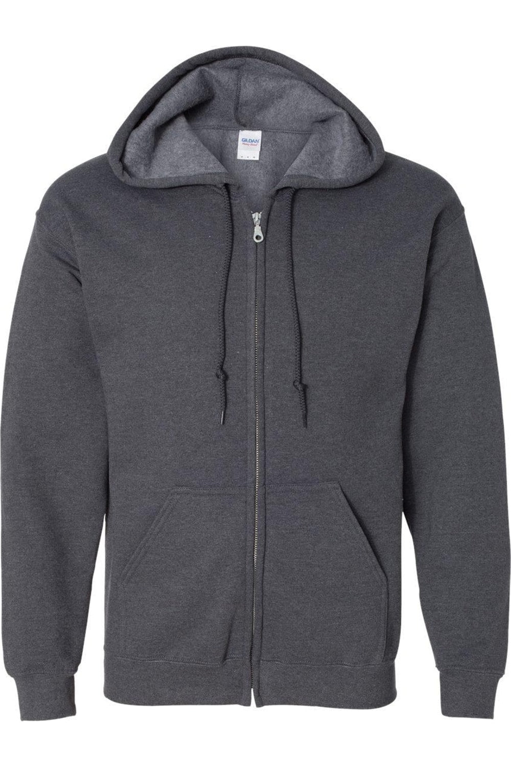 

Толстовка с капюшоном Gildan Heavy Blend на молнии, цвет dark heather