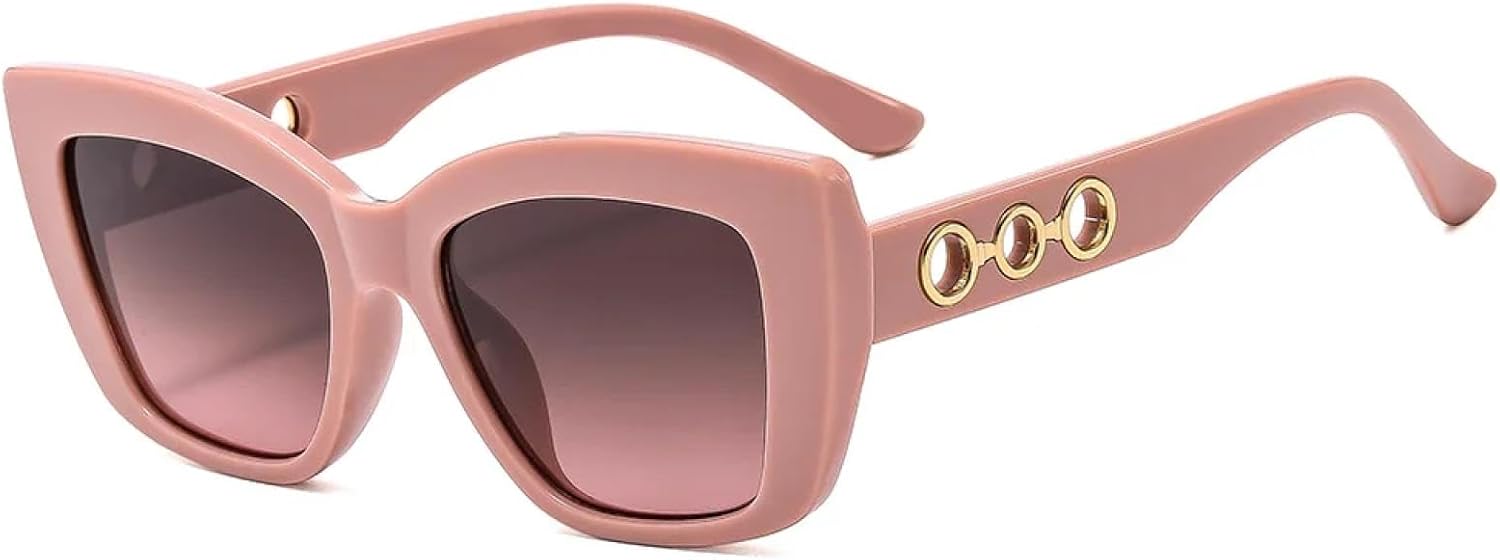 

Солнцезащитные очки с защитой от УФ-излучения UV400 | Черные линзы "кошачий глаз" | для женщин и мужчин, для занятий спортом на открытом воздухе и вождения DSVIGF, Pink