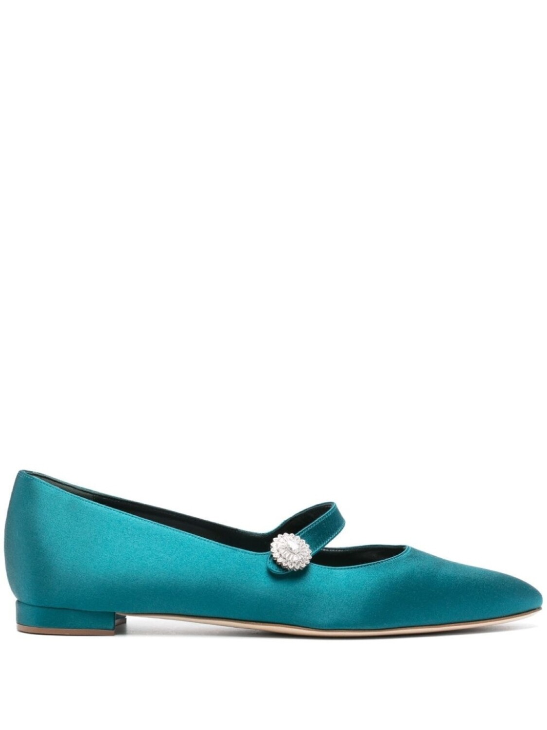 Manolo Blahnik атласные балетки, синий