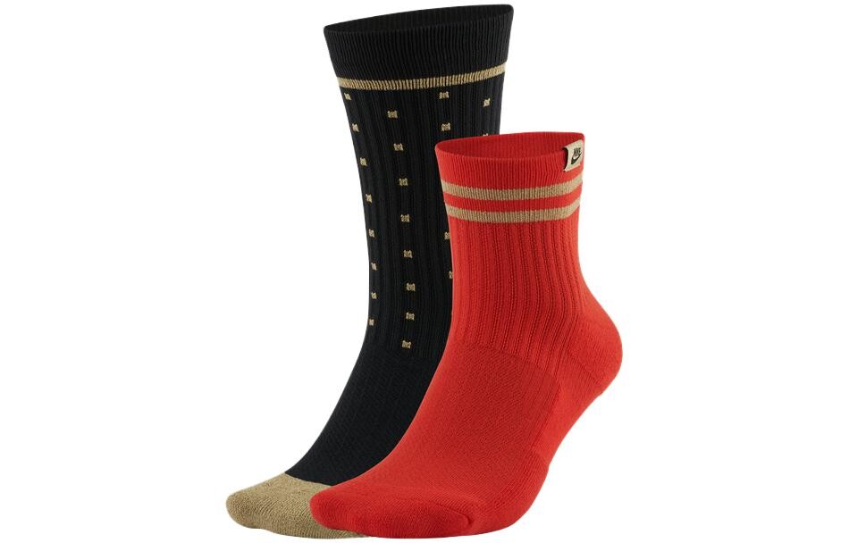 

Мужские носки Nike до середины икры, цвет 2 double packs (black + pepper red)