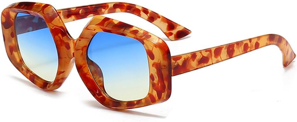 

Солнцезащитные очки LVTFCO «Кошачий глаз» для женщин, модные градиентные солнцезащитные очки UV400, ретро-леопардовый принт, трендовые солнцезащитные очки для мужчин, Amber Blue Yellow