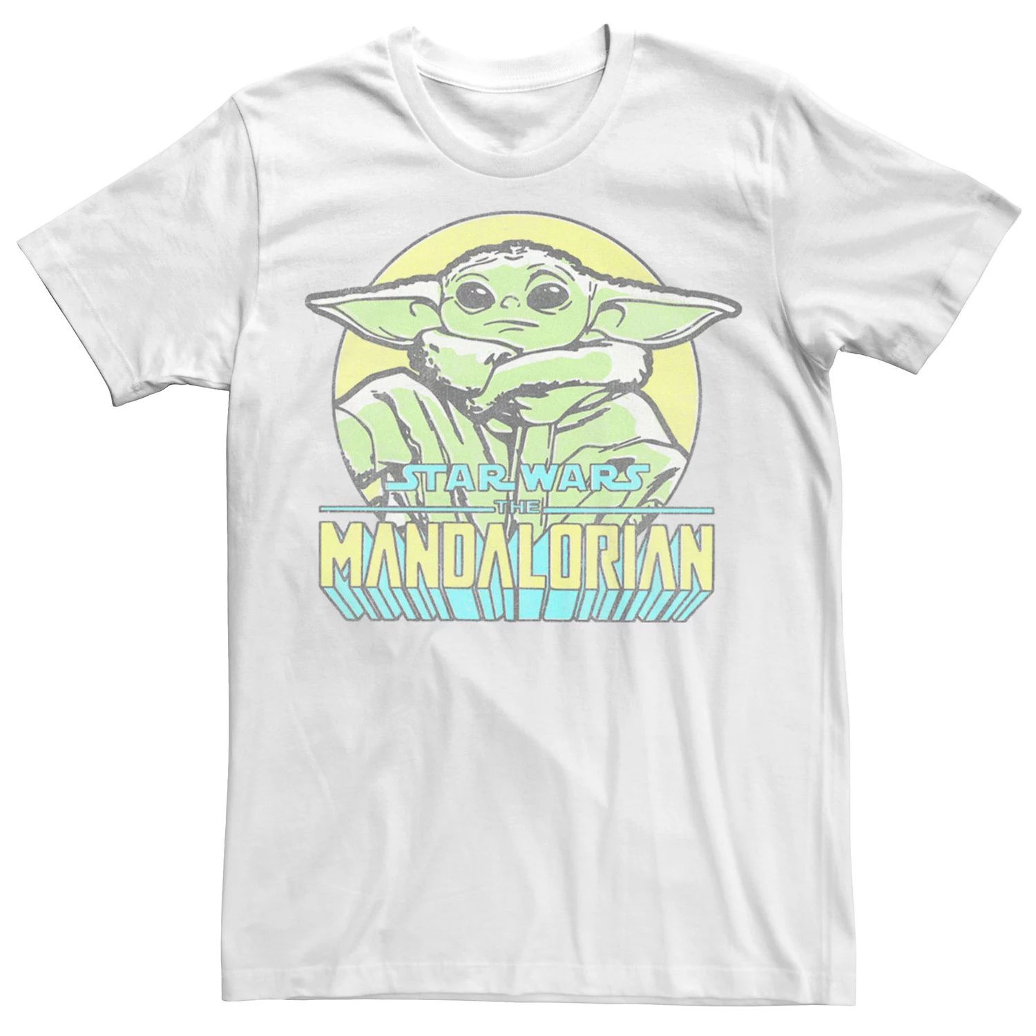 

Мужская футболка с логотипом Star Wars The Mandalorian Grogu The Mandalorian Child Licensed Character