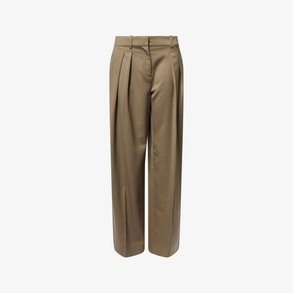 

Брюки Daytona The Frankie Shop плиссированные из шерсти, хаки
