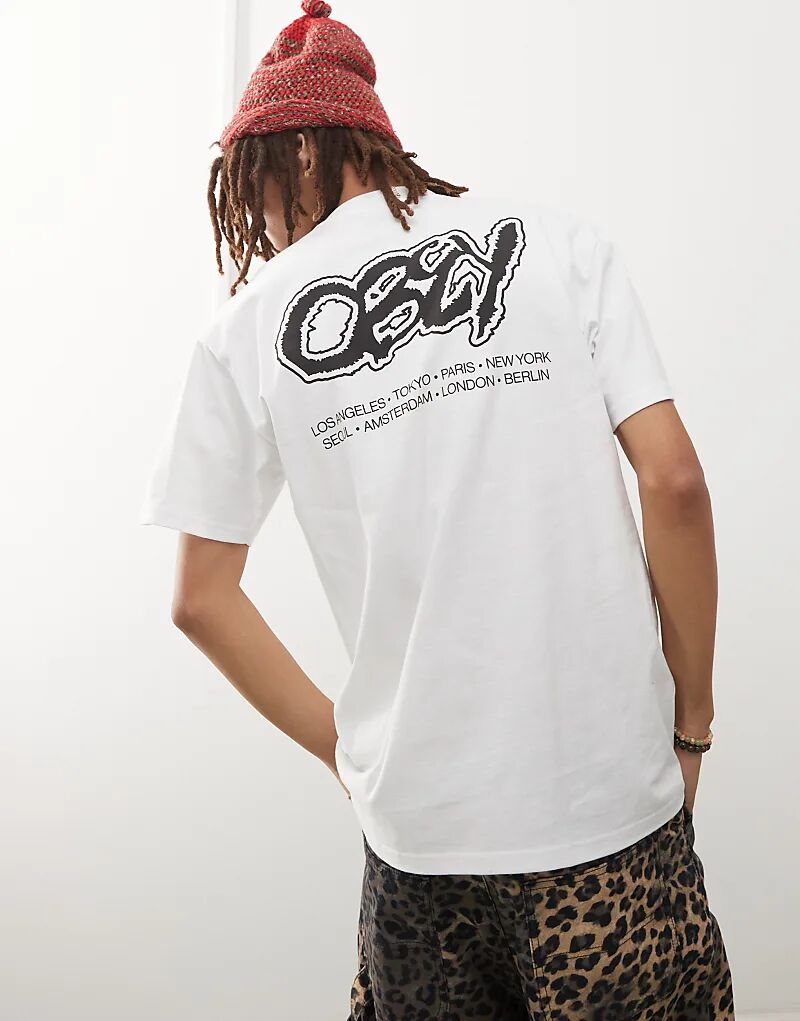 

Футболка с рисунком белого цвета Obey